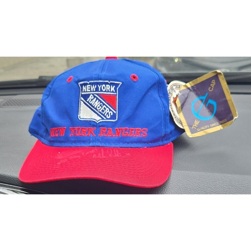 The G Cap New York Rangers NHL Officially Licensed Snapback Cap Autographed